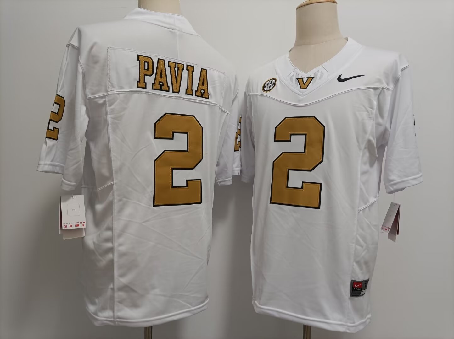 Men Vanderbilt Commodores #2 Diego Pavia  White 2024 Nike NCAA jersey->nfl hats->Sports Caps